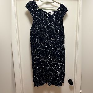 Emily and Fin Navy Dress with Star Print